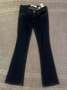 NWT • Hollister • Dark Blue Women's Low-Rise Bootcut Jeans